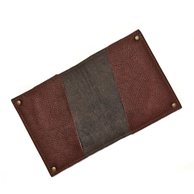 Plum Mini Leather Flap Wallet, Unisex, Made in USA, Wallets & Money Clips, Mini Wallet, Brynn Capella