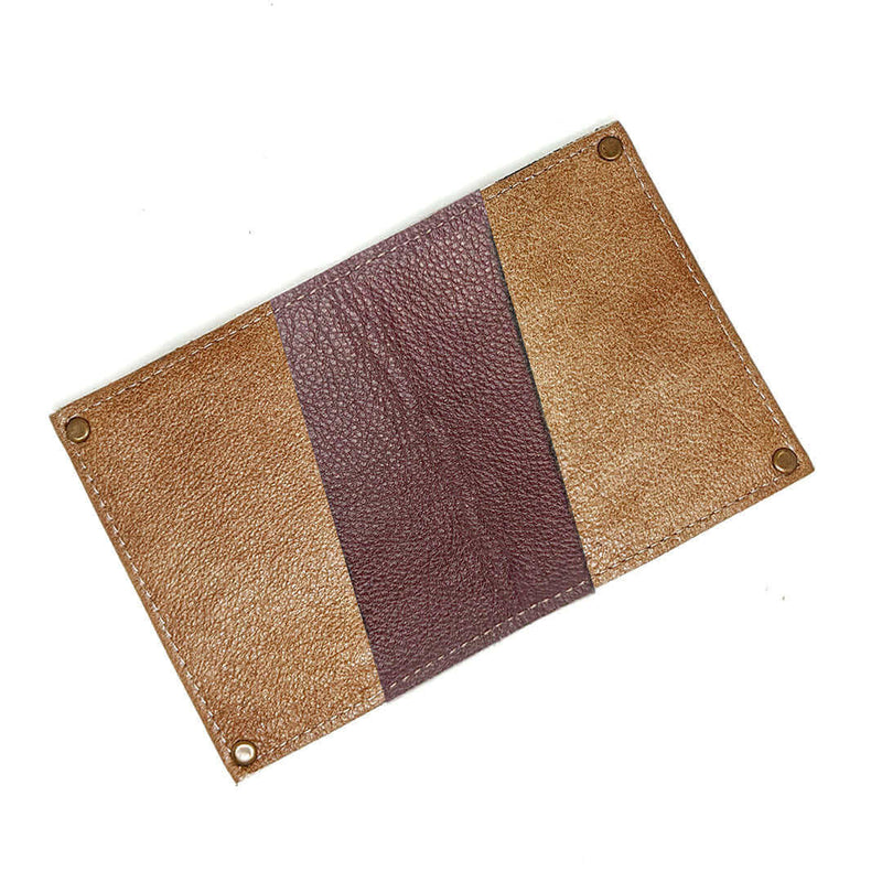 Golden Tan Mini Leather Flap Wallet, Unisex, Made in USA, Wallets & Money Clips, Mini Wallet, Brynn Capella