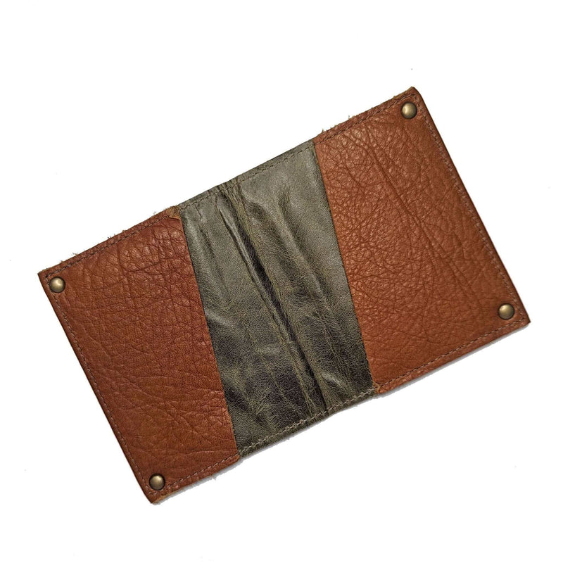 Rust Mini Leather Flap Wallet, Unisex, Made in USA, Wallets & Money Clips, Mini Wallet, Brynn Capella