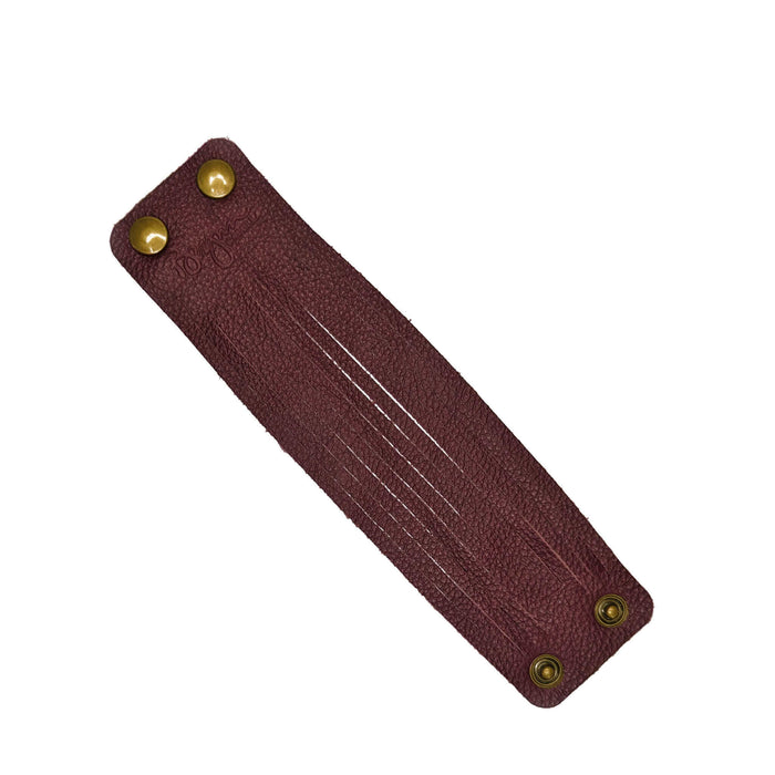 Fringe Leather Bracelet, Plum | Brynn Capella, Made in USA, Bracelets, Leather Bracelet, Brynn Capella