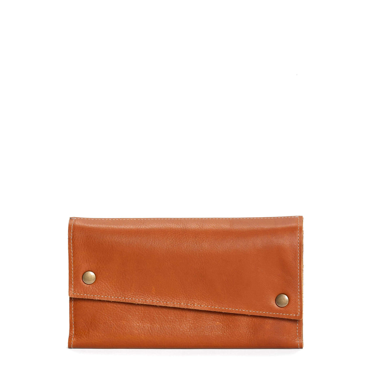 Leather Tri-fold Wallet - Rust - Brynn Capella, leather accessories, usa