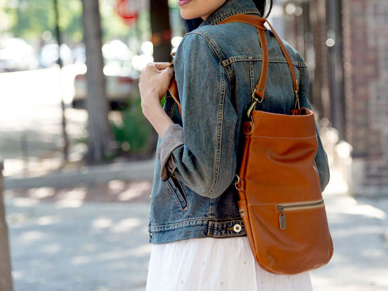 Convertible backpack crossbody, made in USA