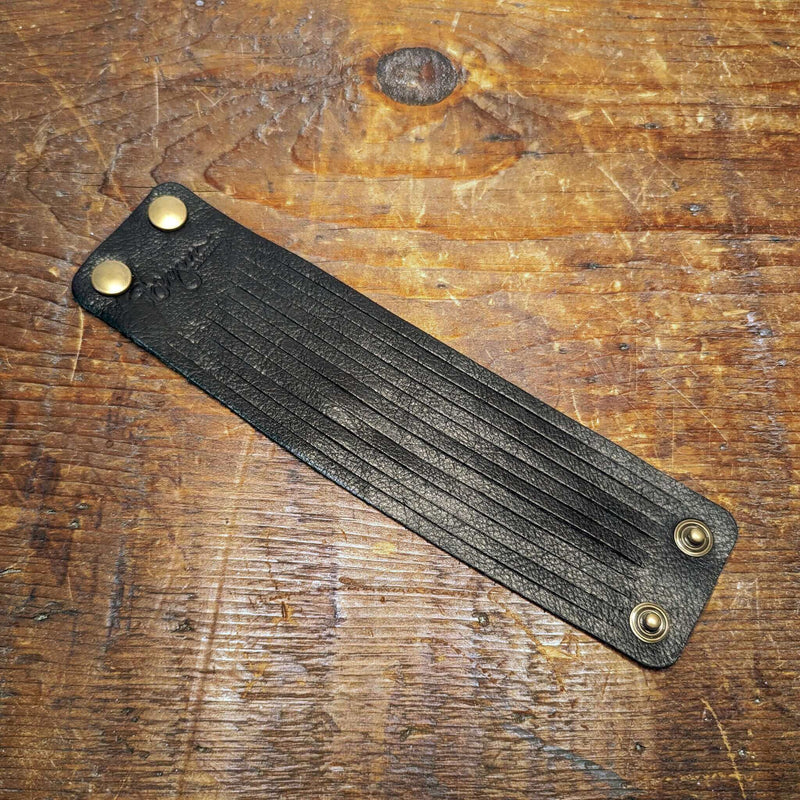 Fringe Leather Bracelet, Black | Brynn Capella, Made in USA, Bracelets, Leather Bracelet, Brynn Capella