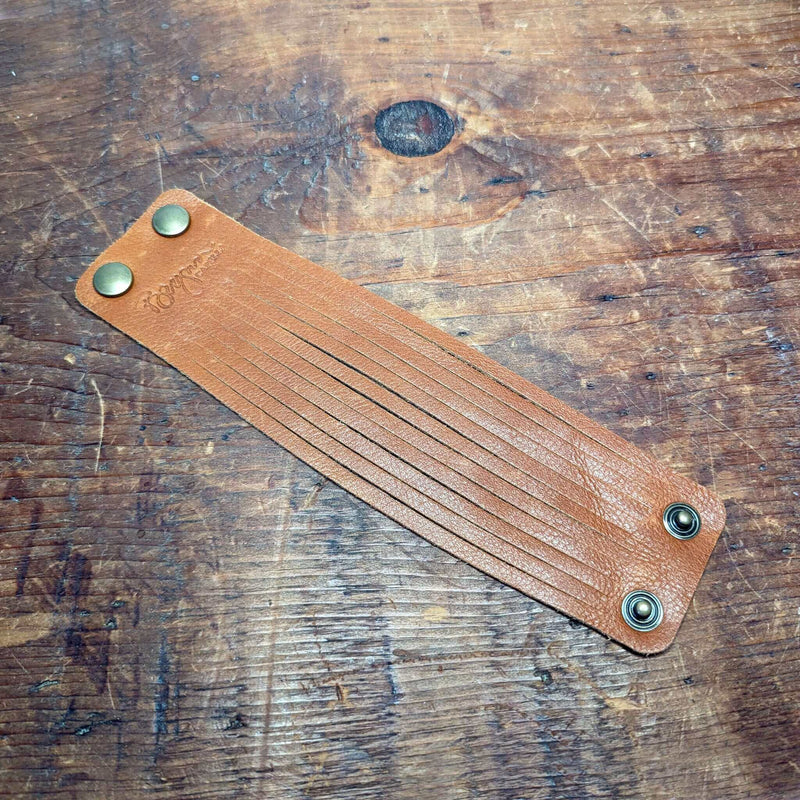 Fringe Leather Bracelet, Brown | Brynn Capella, Made in USA, Bracelets, Leather Bracelet, Brynn Capella