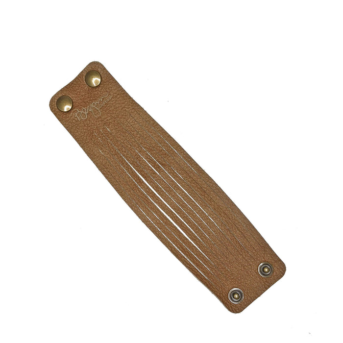 Fringe Leather Bracelet, Golden Tan | Brynn Capella, Made in USA, Bracelets, Leather Bracelet, Brynn Capella