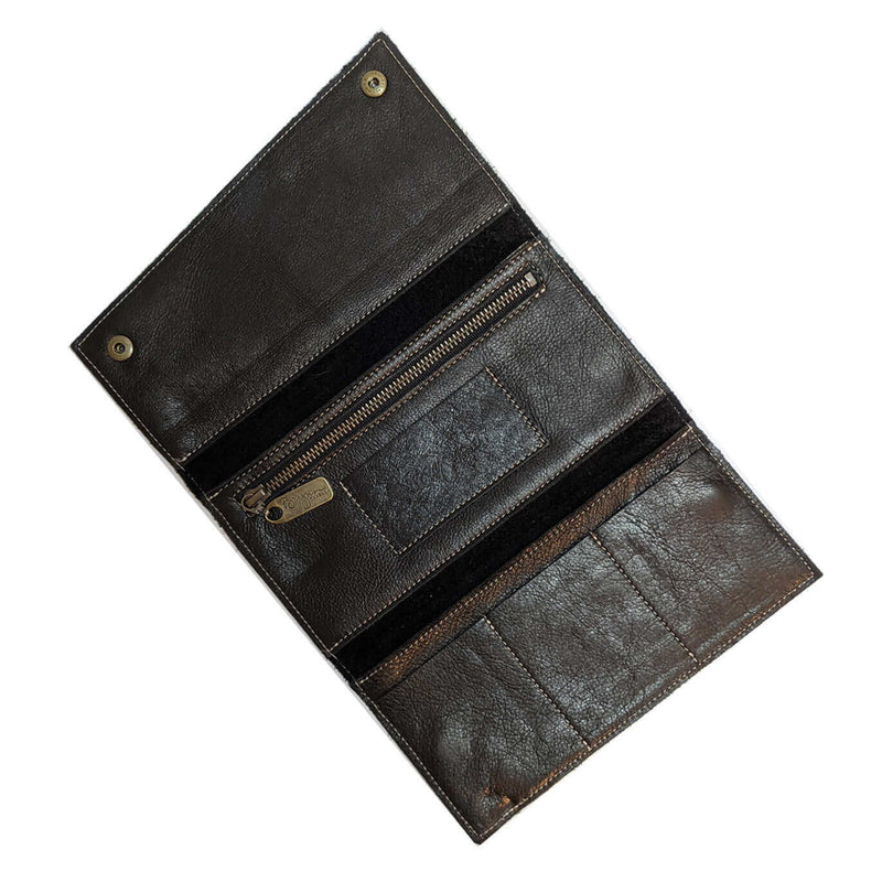 Slim Trifold leather wallet in Black, Made in USA, Wallets & Money Clips, Tri-fold Wallet, Brynn Capella