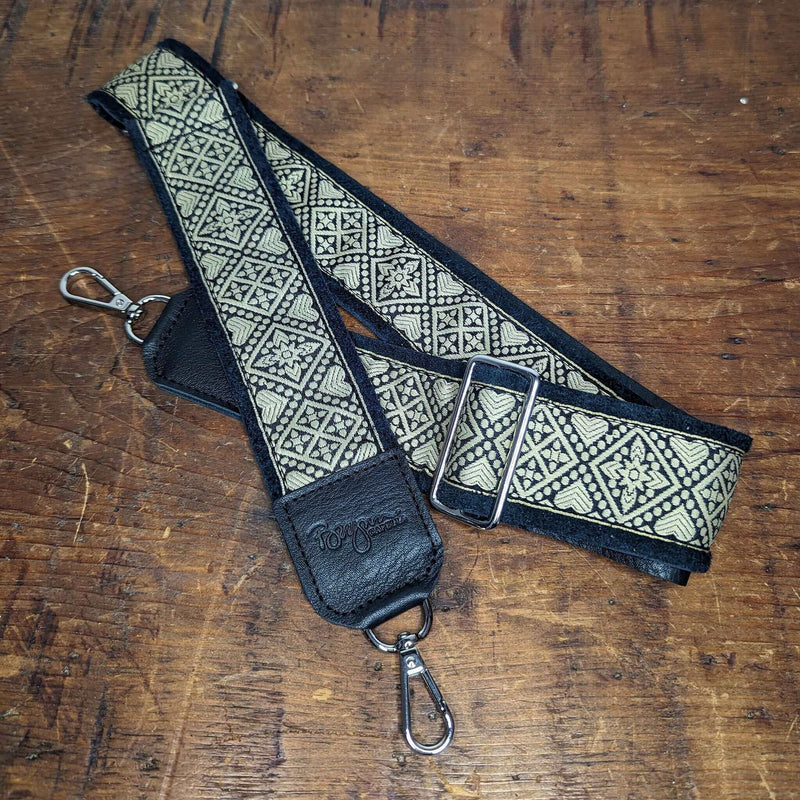 Guitar Purse Strap - Hearts | Brynn Capella, Leather Goods $125 Handbag Strap accessories, best sellers, Favorite