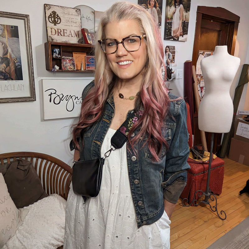 Mini Crossbody Bag in Black, full-grain leather, USA, Handbags, Mini Crossbody, Brynn Capella