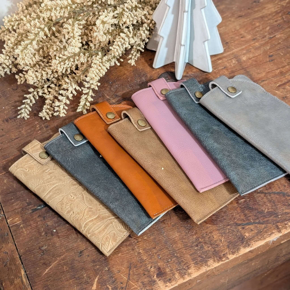 Leather eyeglass cases, made in Chicago by Brynn Capella