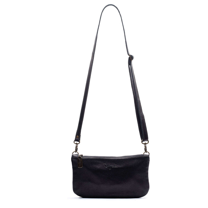 Mini Black leather Crossbody, made in USA by Brynn Capella