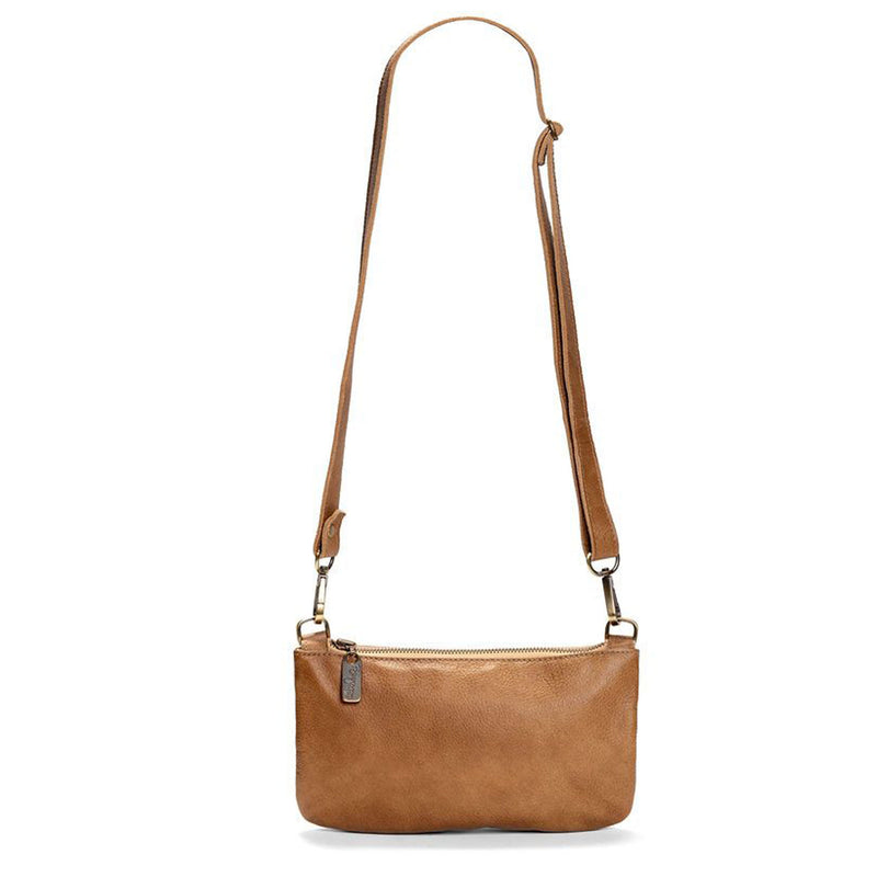 Mini Crossbody Bag in Golden Tan, full-grain leather, Made in USA, Handbags, Mini Crossbody, Brynn Capella