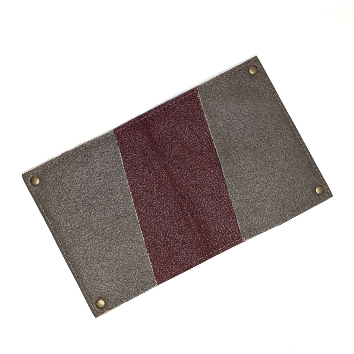 Taupe Mini Leather Flap Wallet, Unisex, Made in USA, Wallets & Money Clips, Mini Wallet, Brynn Capella