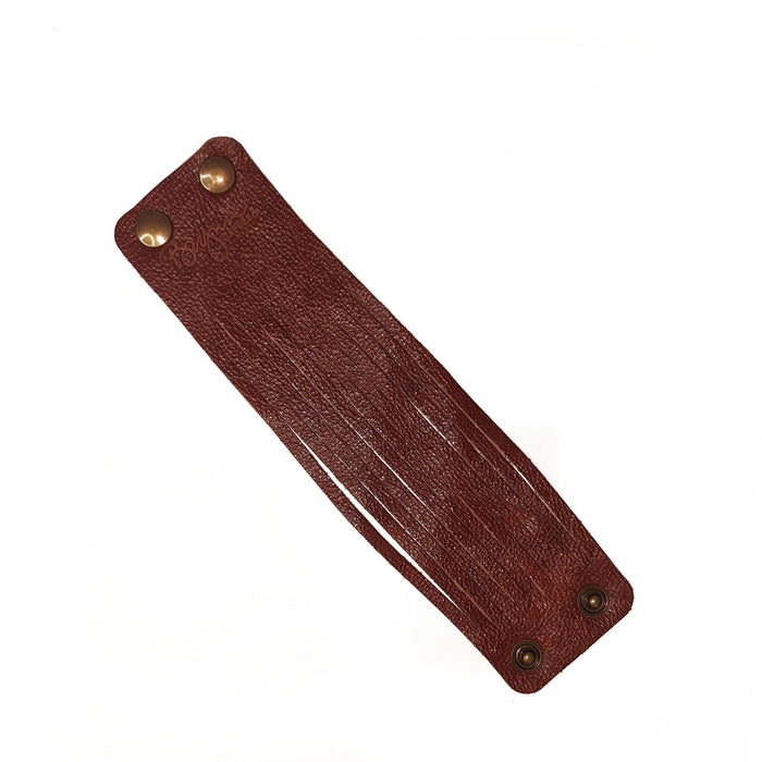 Fringe Leather Bracelet, rust orange | Brynn Capella, Made in USA, Bracelets, Leather Bracelet, Brynn Capella