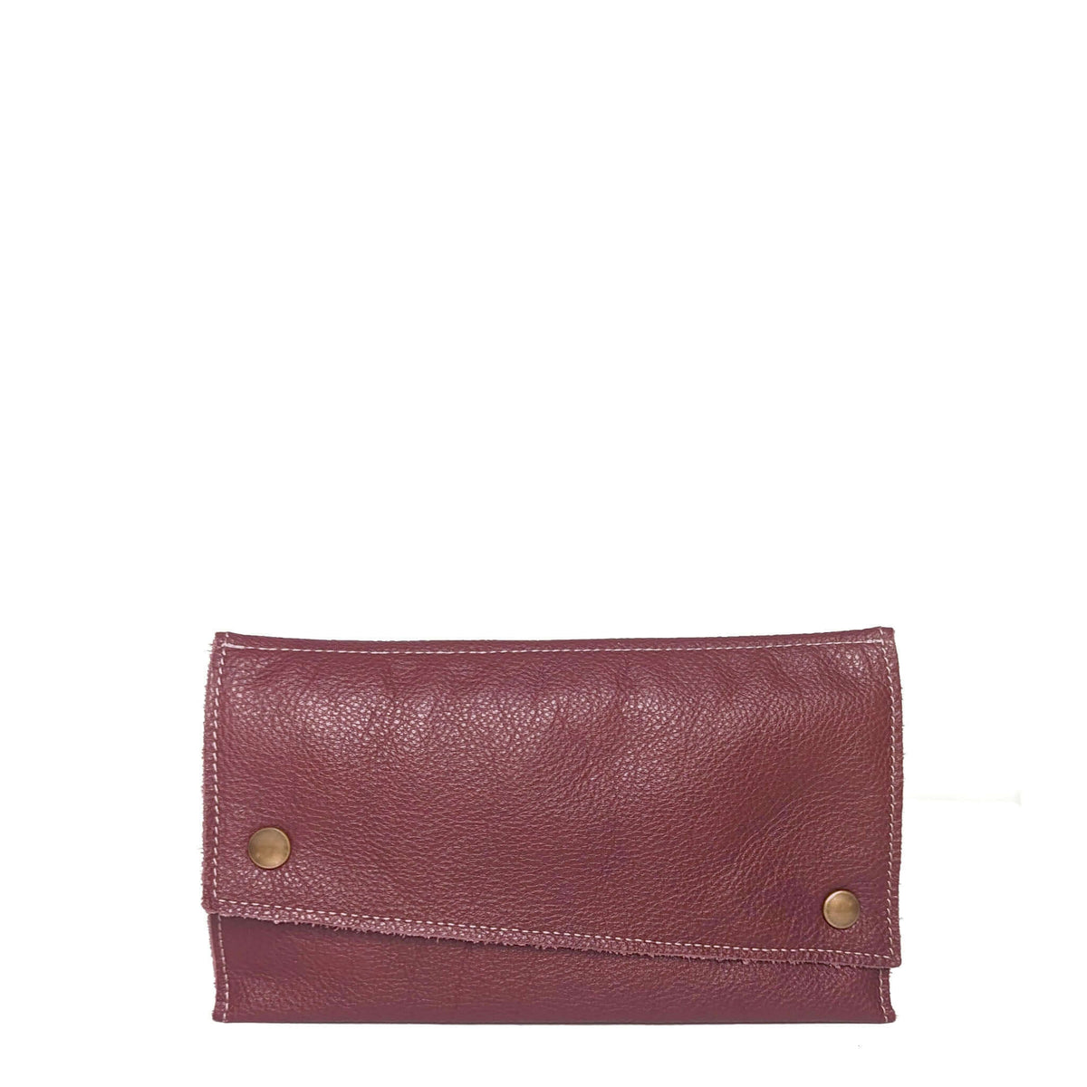 Slim Trifold leather wallet in Plum, Made in USA, Wallets & Money Clips, Tri-fold Wallet, Brynn Capella