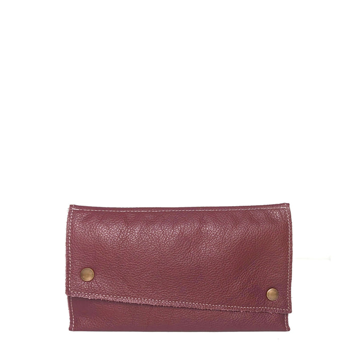 Slim Trifold leather wallet in Plum, Made in USA, Wallets & Money Clips, Tri-fold Wallet, Brynn Capella