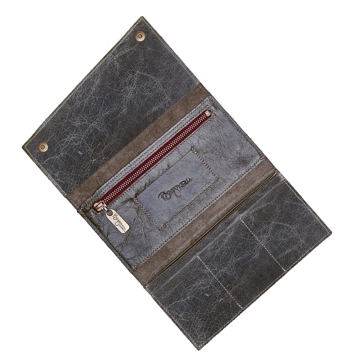 Kimerly Tri-fold Leather Wallet - River Rock