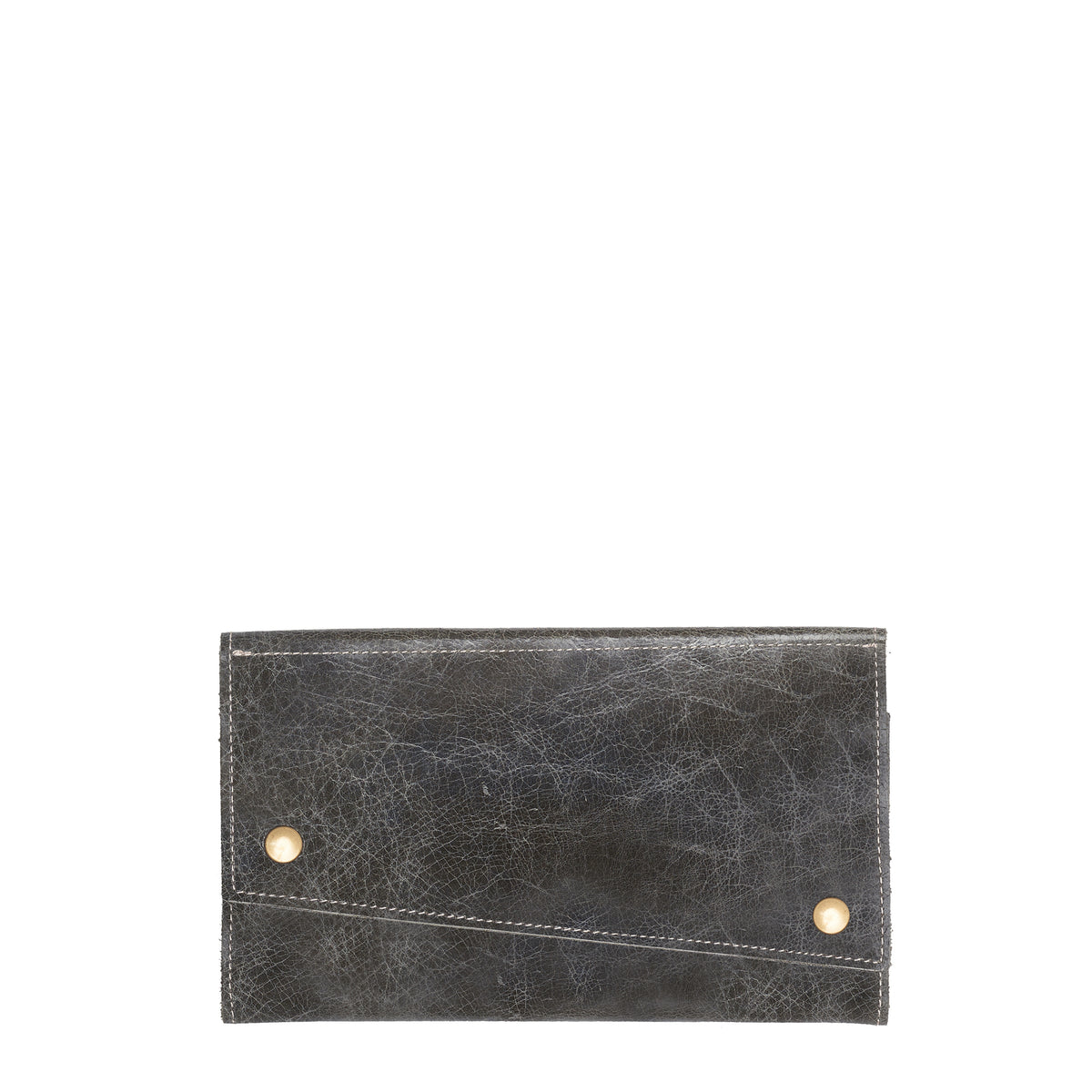 Kimerly Tri-fold Leather Wallet - River Rock