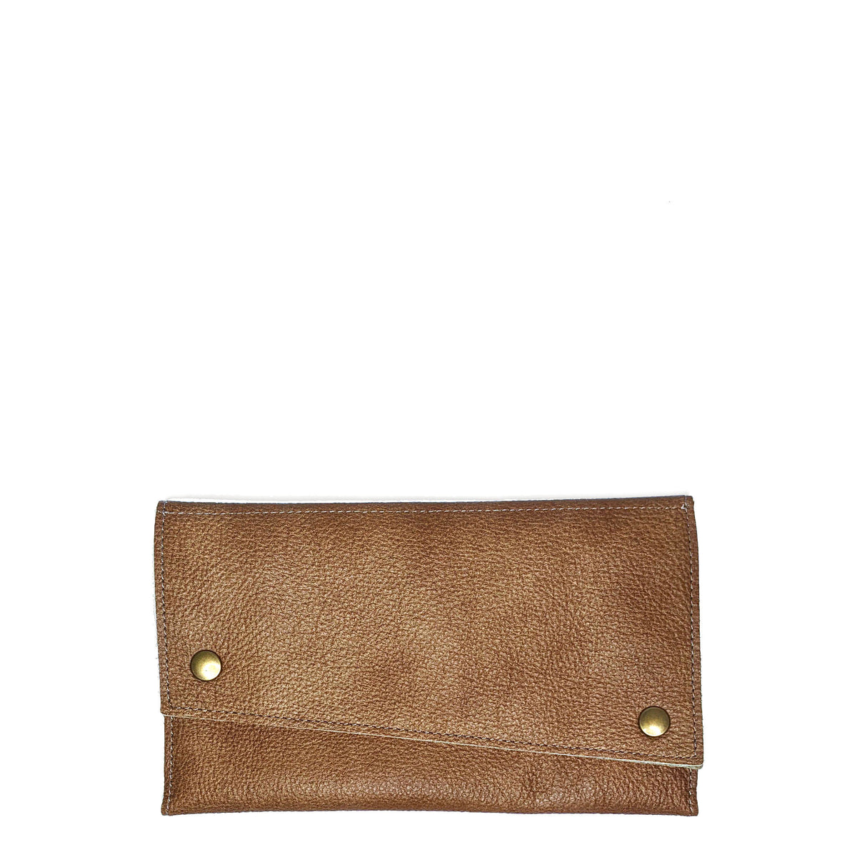 Slim Trifold leather wallet in Golden Tan, Made in USA, Wallets & Money Clips, Tri-fold Wallet, Brynn Capella
