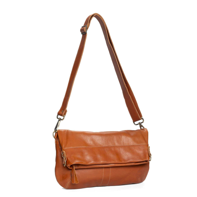 Convertible leather crossbody backpack, Rust Brown, USA made Handbags Brynn Capella