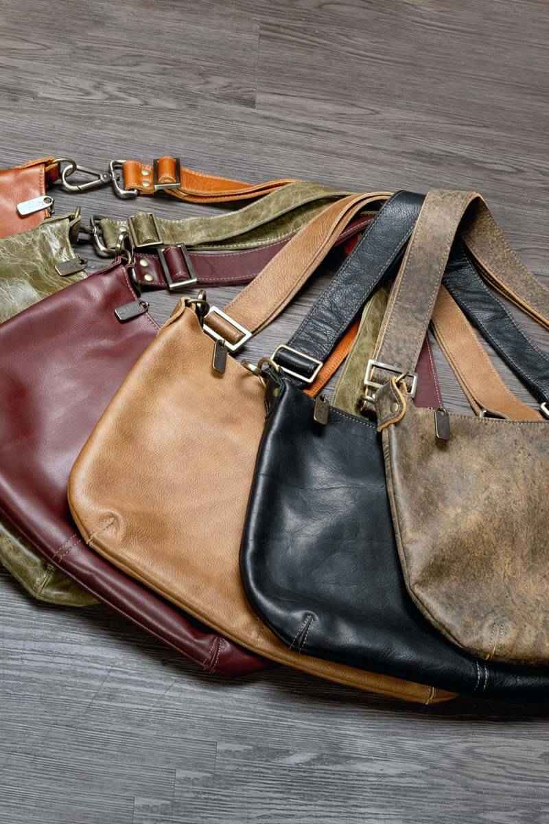 Leather Hobo Crossbody Bags made in USA by Brynn Capella