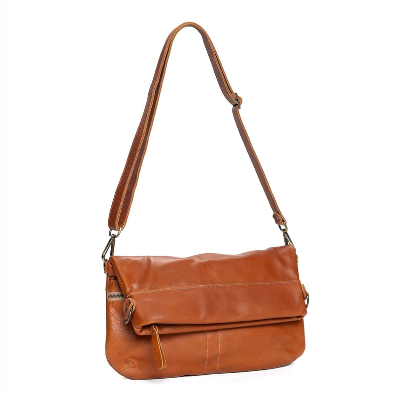 Convertible leather crossbody backpack, Rust Brown, USA made Handbags Brynn Capella