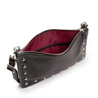 Studded clutch crossbody, Black full-grain leather USA made, Handbags, Small Crossbody, Brynn Capella