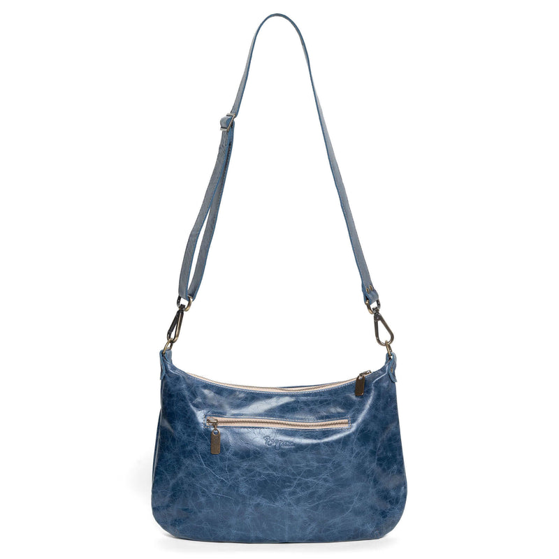 Hobo Crossbody bag, Blue Italian leather, made in USA, Handbags, Hobo Crossbody, Brynn Capella