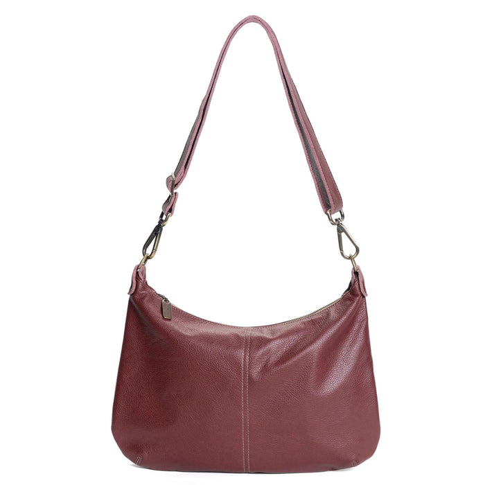 Hobo Crossbody bag, Plum Italian leather, made in USA, Handbags, Hobo Crossbody, Brynn Capella