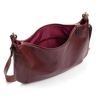 Hobo Crossbody bag, Wine Brown Italian leather, made in USA, Handbags, Hobo Crossbody, Brynn Capella