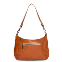 Rust leather Hobo Crossbody, Brynn Capella , Aniline Leather, pull-up leather