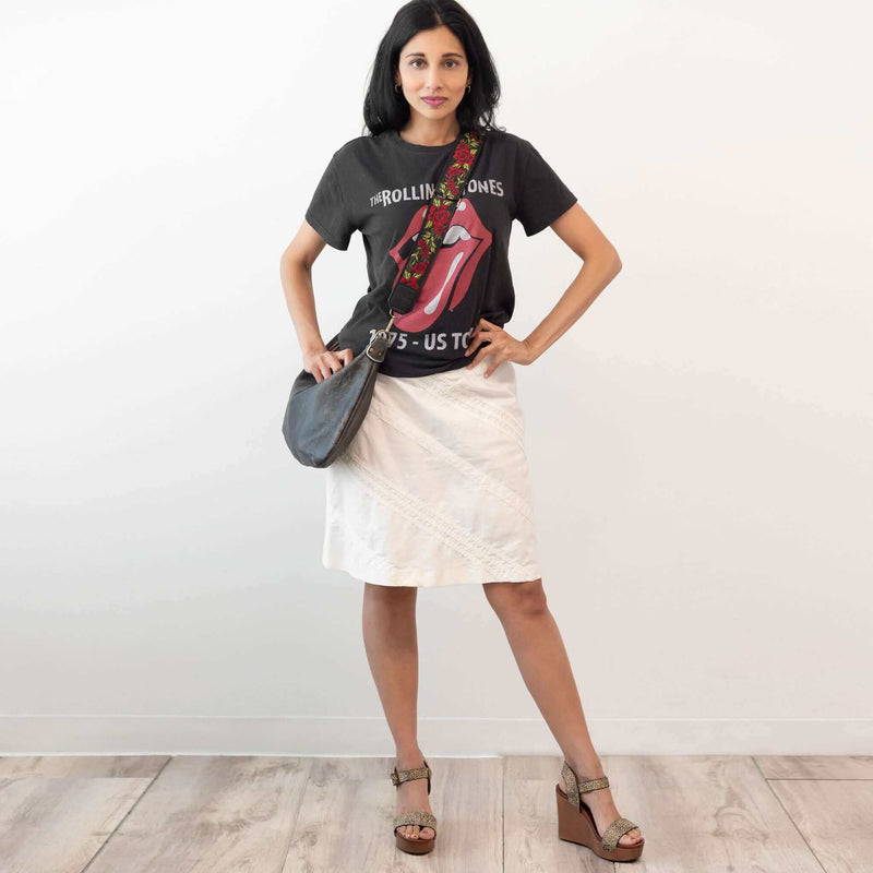 Hobo Crossbody bag, Charcoal Italian leather, made in USA, Handbags, Hobo Crossbody, Brynn Capella