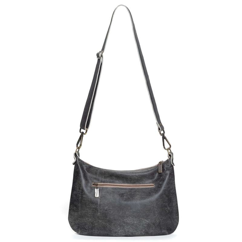 Hobo Crossbody bag, Charcoal Italian leather, made in USA, Handbags, Hobo Crossbody, Brynn Capella