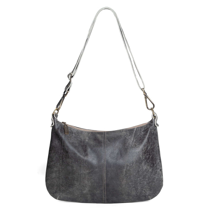 Hobo Crossbody bag, Charcoal Italian leather, made in USA, Handbags, Hobo Crossbody, Brynn Capella