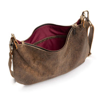 Hobo Crossbody bag, Brown/Black Italian leather, made in USA, Handbags, Hobo Crossbody, Brynn Capella