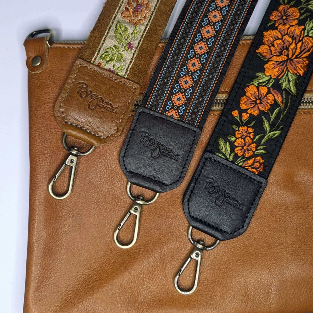 Lizzy Guitar Bag Strap - Hickory Floral Vine