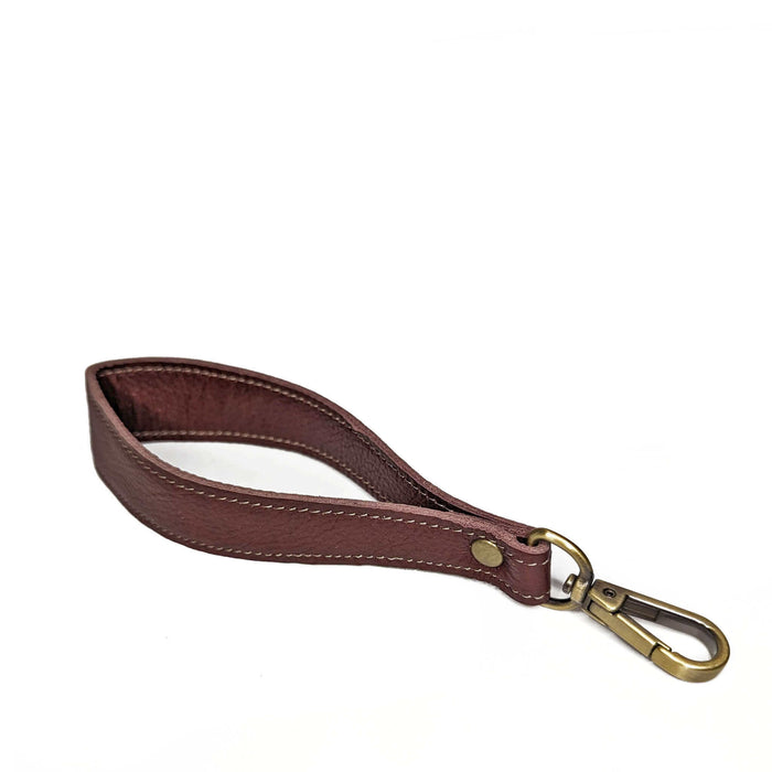 Plum leather key fob/ wrist strap - Brynn Capella, made in the USA, Keychains, Key Fob, Brynn Capella