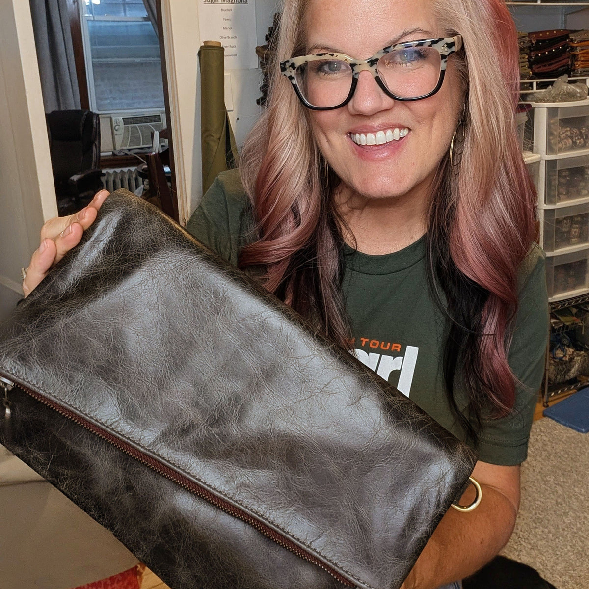 Jenne Foldover Crossbody - River Rock