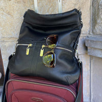 6-in-1 leather crossbody backpack - Brynn Capella, USA by Brynn Capella - Made in USA - Large Crossbody