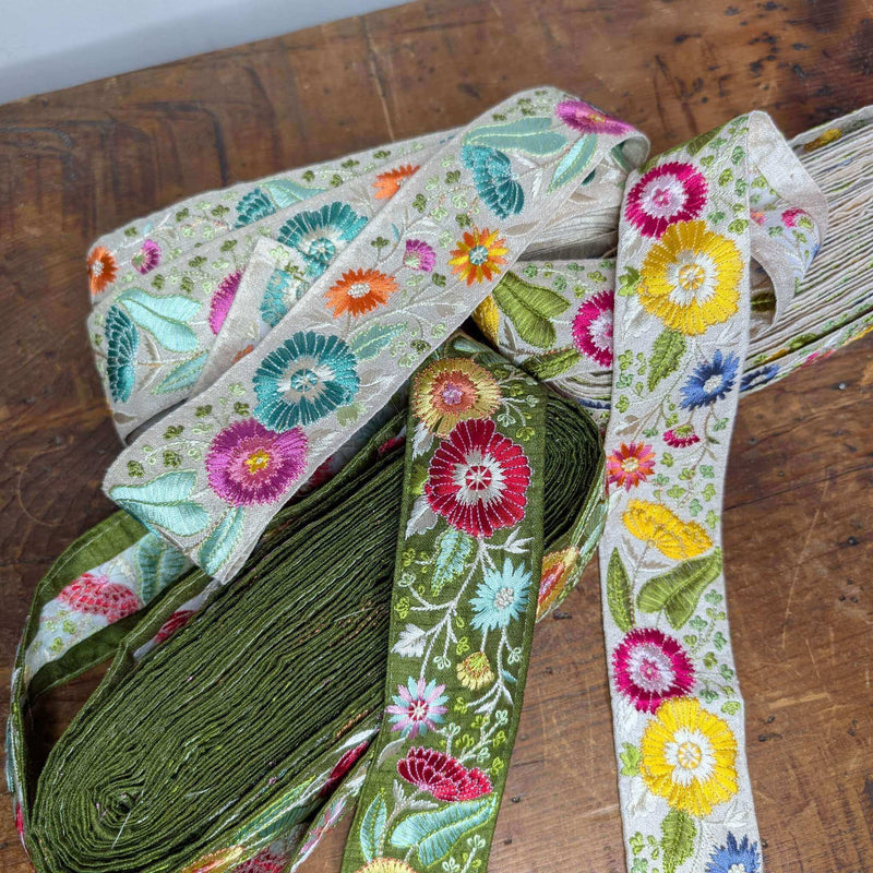 Guitar Purse Strap, Wildflowers, raw materials