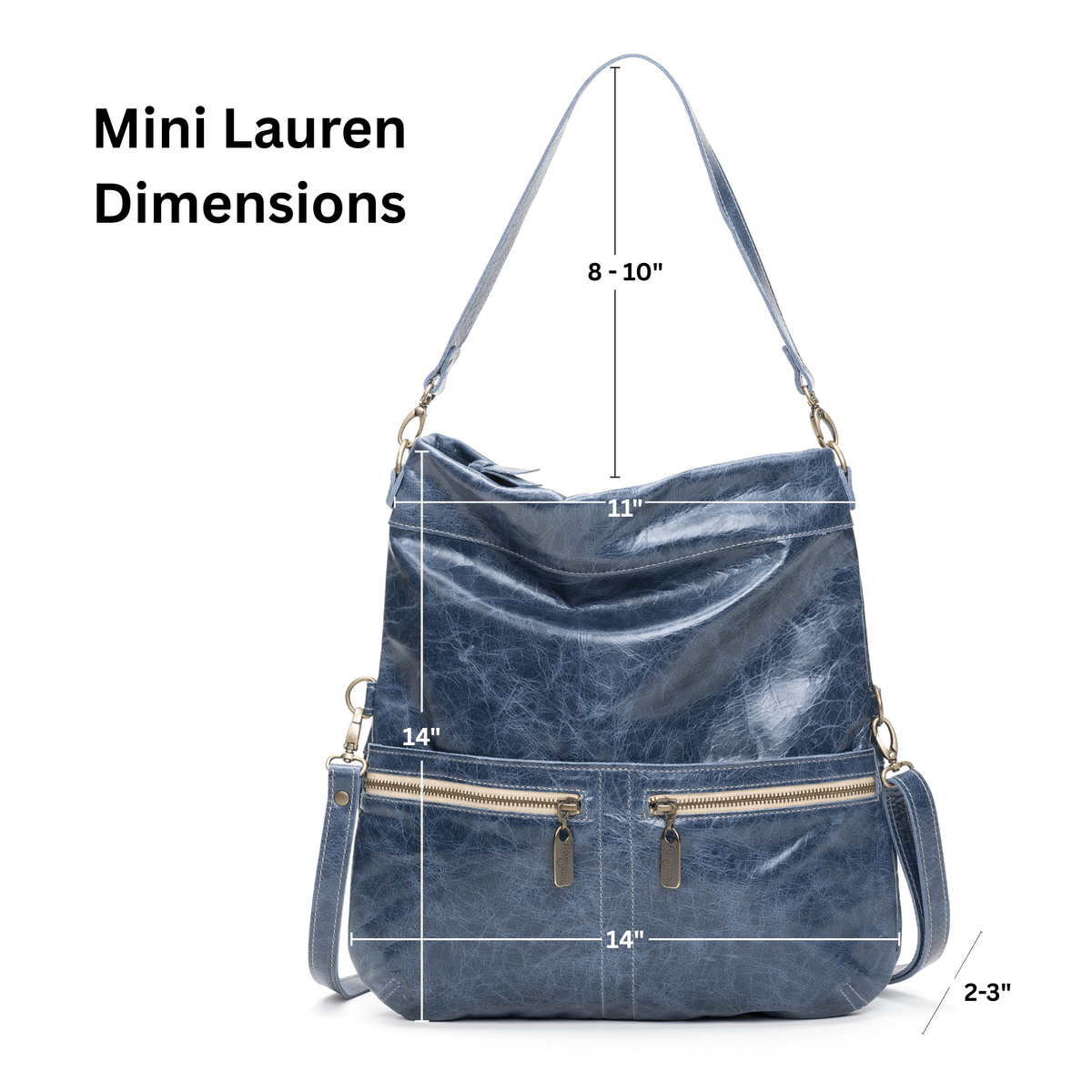 Mini Lauren 6-in-1 Convertible Leather Crossbody Bag - Cape Cod