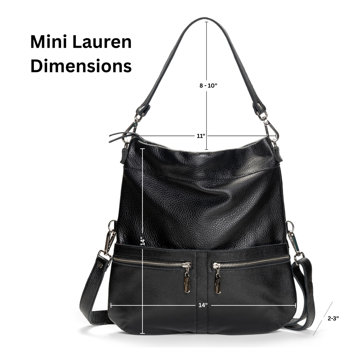 Original Lauren 6-in-1 Leather Crossbody Bag - Noche