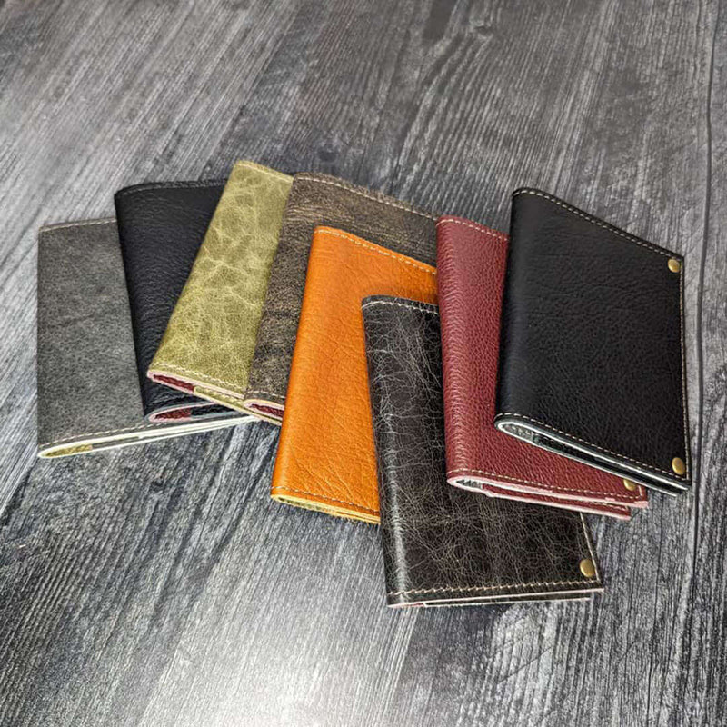 Rust Mini Leather Flap Wallet, Unisex, Made in USA, Wallets & Money Clips, Mini Wallet, Brynn Capella
