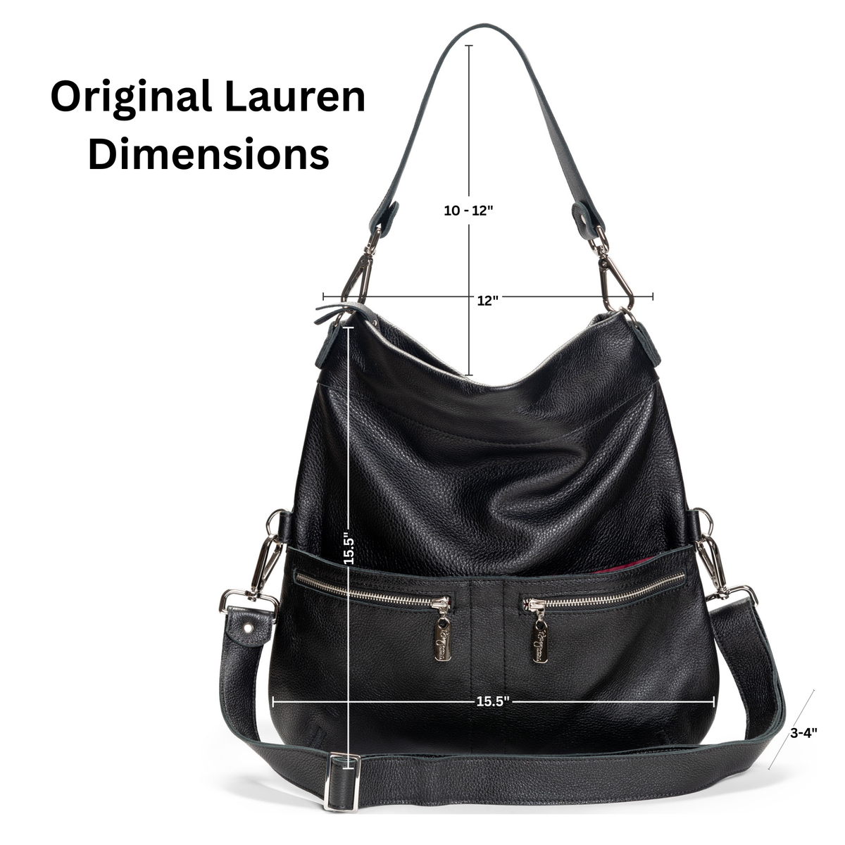 Original Lauren 6-in-1 Leather Crossbody Bag - Noche