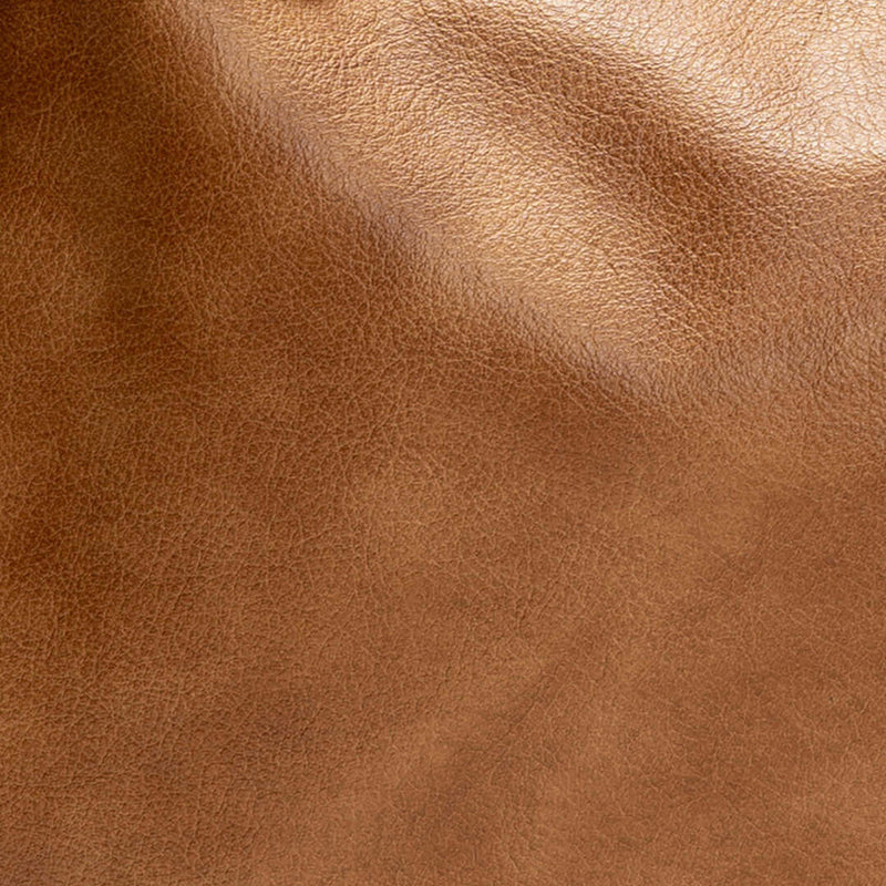 Close-up of brown leather texture used for the Allison Leather Eyeglass Case.