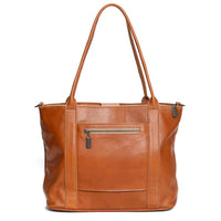 The perfect leather tote bag, whiskey rust, Brynn Capella, made in the usa