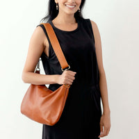 Hobo Crossbody bag, Rust Italian leather, made in USA, Handbags, Hobo Crossbody, Brynn Capella