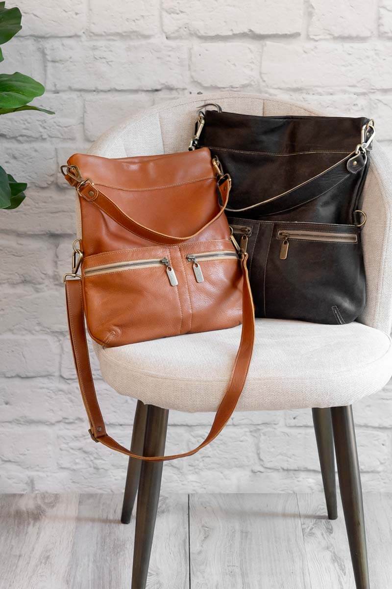 DIY FOLDOVER BAG 가방만들기 | Canvas & Leather Crossbody bag Sewing Tutorial  [sewingtimes] - YouTube