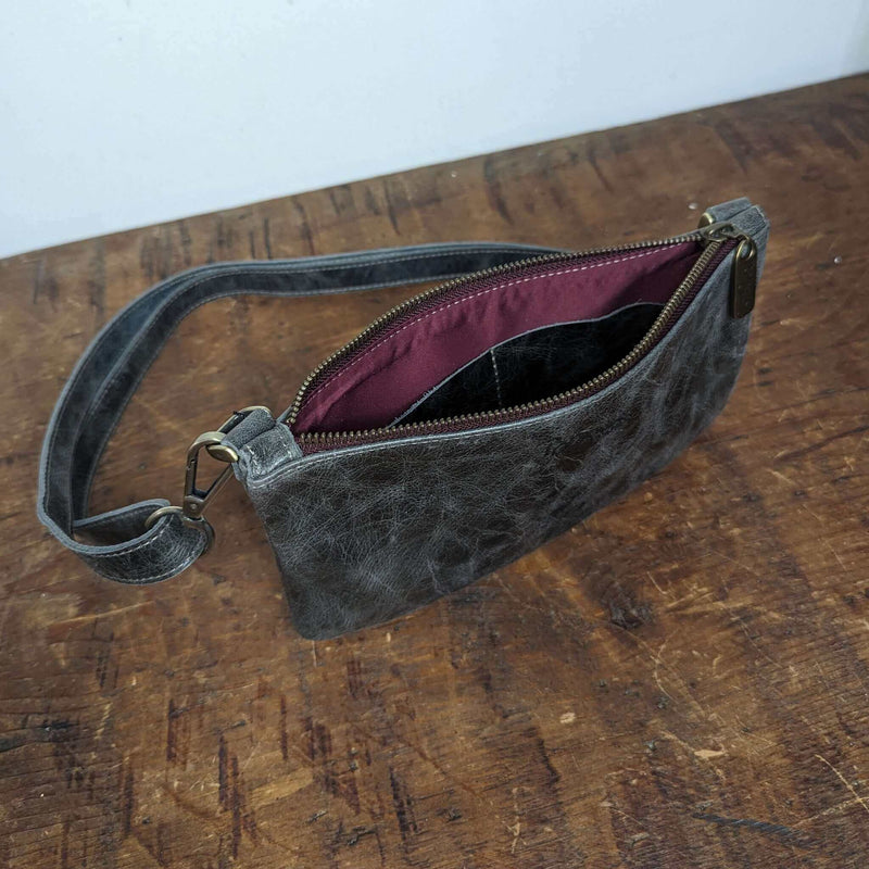 Cher mini leather Crossbody - River Rock - Brynn Capella, USA
