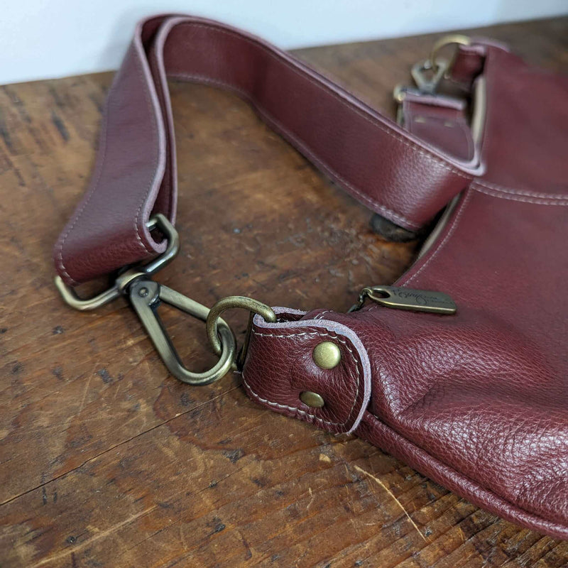 Hobo Crossbody bag, Plum Italian leather, made in USA, Handbags, Hobo Crossbody, Brynn Capella