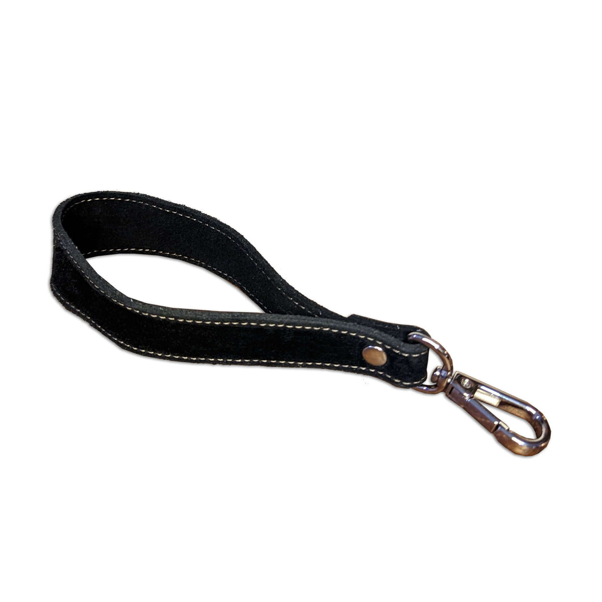 Tommy wrist strap - Black suede - Brynn Capella, Key Fob